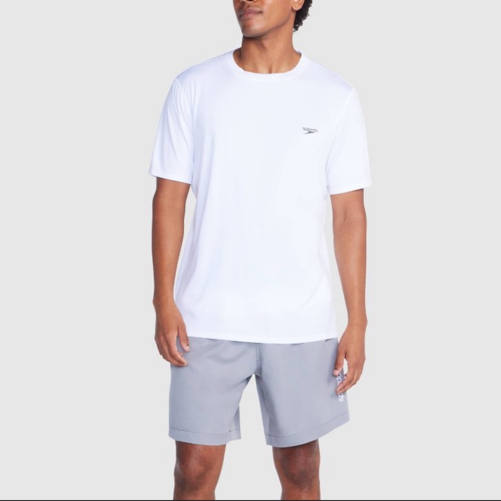 Speedo Men’s Short Sleeve Rash Guard Swim Shirt